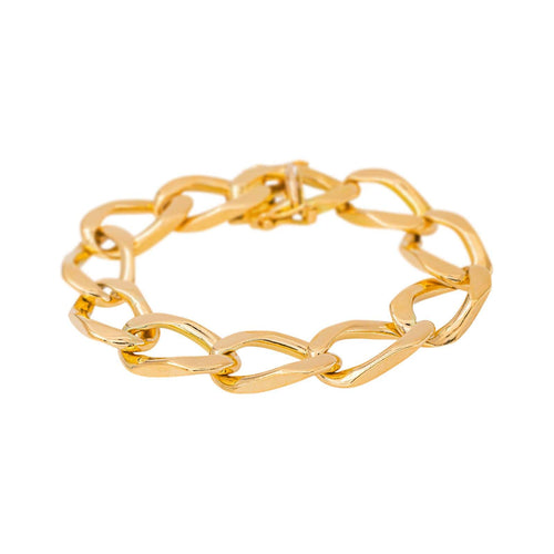 Bracelet maille gourmette en or jaune 58 Facettes 5036054CN