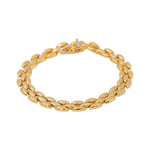 Bracelet maille grain de riz en or jaune 58 Facettes 5433974CN