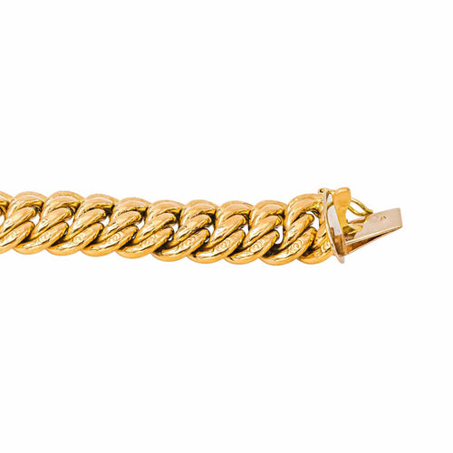 Bracelet maille américaine en or jaune 58 Facettes 5712929CN