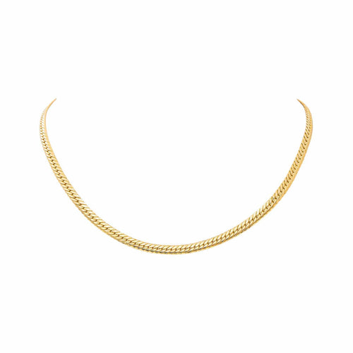 Collier maille anglaise en or jaune 58 Facettes 5752308CN