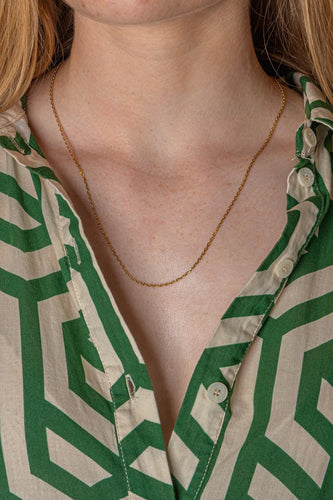 Collier maille forçat en or jaune 58 Facettes 5752973CN