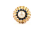56 Bague années 50 en or jaune, perle et saphirs 58 Facettes 23900