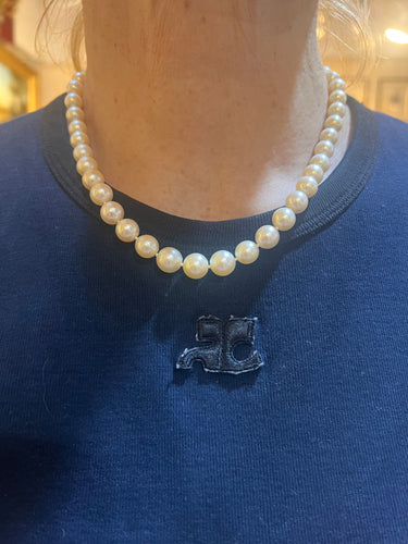 Collier Técla - Collier de perles Akoya en or jaune 18 carats 58 Facettes C175