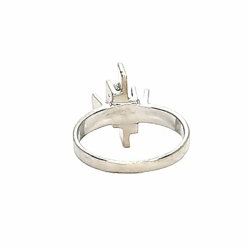 Bague 51 Bague diamants en or blanc 18 carats 58 Facettes BVP-BAG-0007