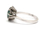 53 Années 70 - Bague en or blanc, doublet d'émeraude et diamants 58 Facettes B909