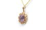 Art Nouveau - Pendentif en or jaune 14 carats, améthyste et perles 58 Facettes 23910