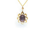 Art Nouveau - Pendentif en or jaune 14 carats, améthyste et perles 58 Facettes 23910