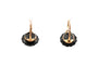 Napoléon III - Boucles d'oreilles de deuil en or jaune et jais 58 Facettes B913