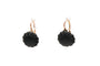Napoléon III - Boucles d'oreilles de deuil en or jaune et jais 58 Facettes B913