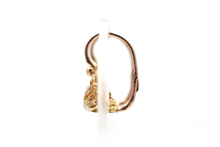 Art déco - Boucles d'oreilles dormeuses en or jaune et perles 58 Facettes 23987