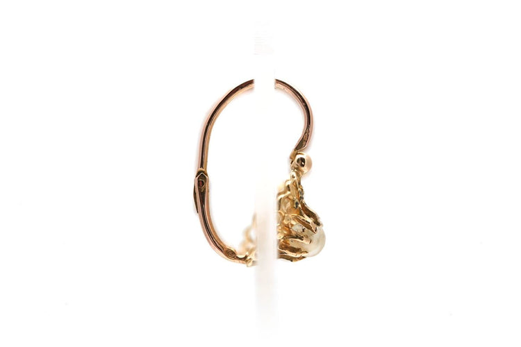 Art déco - Boucles d'oreilles dormeuses en or jaune et perles 58 Facettes 23987