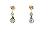 Boucles d'oreilles Art déco en or jaune, argent et diamants 58 Facettes 23940
