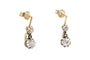 Boucles d'oreilles Art déco en or jaune, argent et diamants 58 Facettes 23940