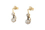 Boucles d'oreilles Art déco en or jaune, argent et diamants 58 Facettes 23940