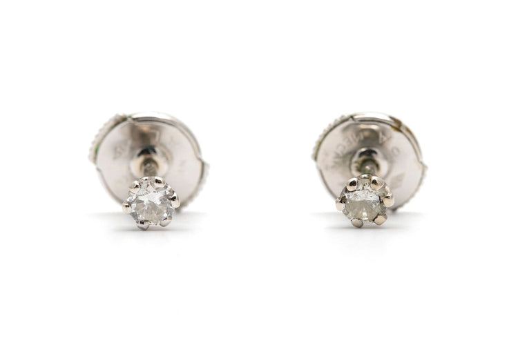 Boucles d'oreilles contemporaines en or 18 carats et diamants 58 Facettes 24011