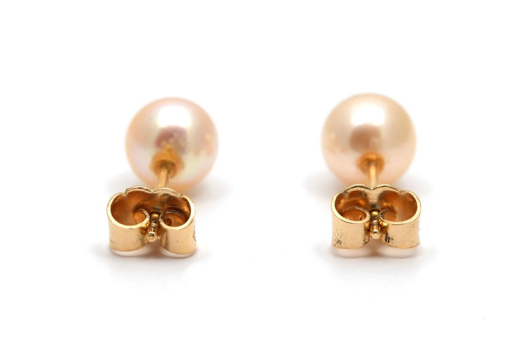 Boucles d'oreilles contemporaines en or jaune 18 carats et perles 58 Facettes 24015