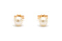 Boucles d'oreilles contemporaines en or jaune 18 carats serties de perles 58 Facettes 23993