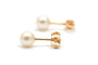 Boucles d'oreilles contemporaines en or jaune 18 carats serties de perles 58 Facettes 23993