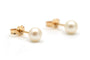 Boucles d'oreilles contemporaines en or jaune 18 carats serties de perles 58 Facettes 24016