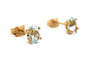 Boucles d'oreilles contemporaines en or jaune 18 carats et topazes 58 Facettes 24008