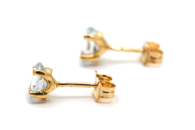 Boucles d'oreilles contemporaines en or jaune 18 carats et topazes 58 Facettes 24008