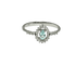 Bague en or blanc 18K avec tourmaline Paraiba et diamants