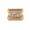 Bague 55 Bague tank sertie de diamants en or jaune 18 carats et platine 58 Facettes BVP-BAG-0014