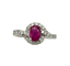 Bague rubis Burma Mong Hsu en or blanc et diamants