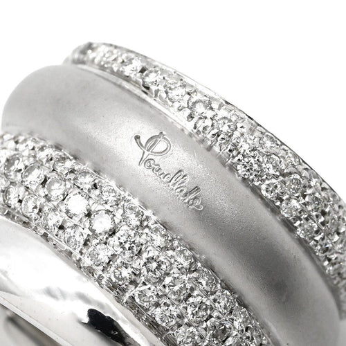57 Pomellato Tubolare - Bague en or blanc et diamants 58 Facettes 2698