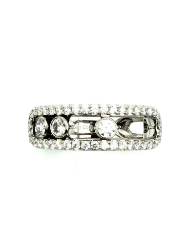 52 Messika Move Classique Pavée GM - Bague en or blanc et diamants 58 Facettes MESSIKA BG