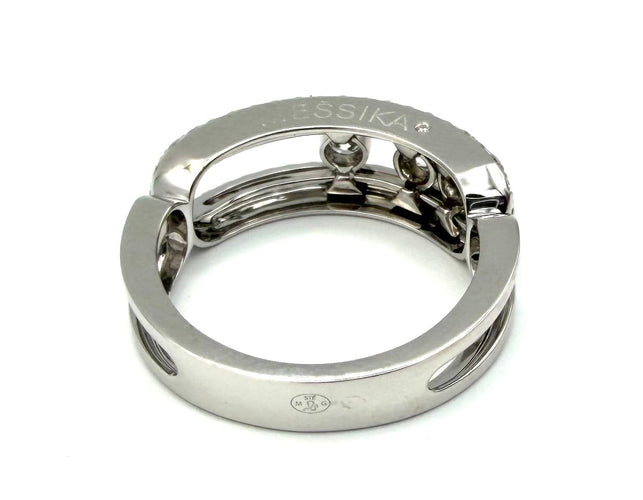 52 Messika Move Classique Pavée GM - Bague en or blanc et diamants 58 Facettes MESSIKA BG