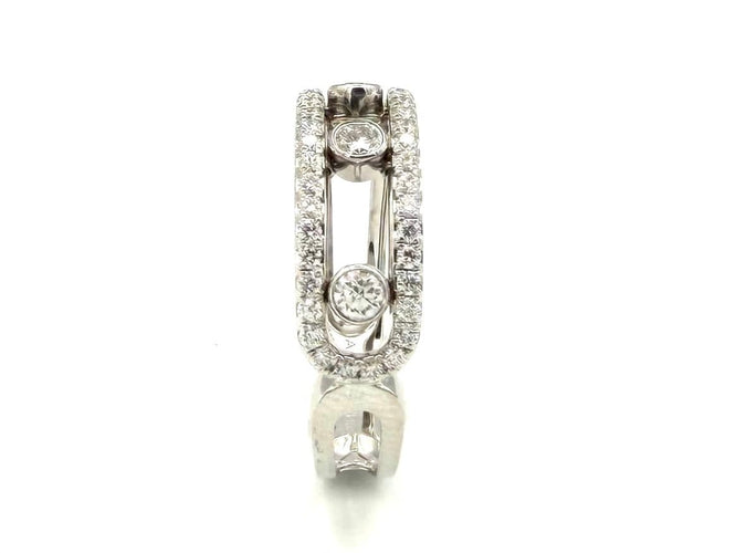 52 Messika Move Classique Pavée GM - Bague en or blanc et diamants 58 Facettes MESSIKA BG