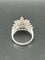 55 La Regina - Bague en or blanc 18k et 21 diamants naturels 58 Facettes ANELLO FLOWER DIAMOND