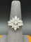 55 La Regina - Bague en or blanc 18k et 21 diamants naturels 58 Facettes ANELLO FLOWER DIAMOND
