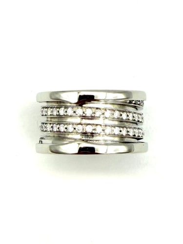 51 Bvlgari B.zero1 - Bague en or blanc et diamants 58 Facettes BVLGARI BG