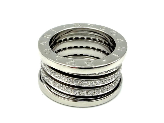 51 Bvlgari B.zero1 - Bague en or blanc et diamants 58 Facettes BVLGARI BG