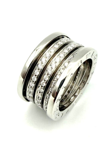 51 Bvlgari B.zero1 - Bague en or blanc et diamants 58 Facettes BVLGARI BG