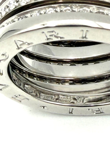 51 Bvlgari B.zero1 - Bague en or blanc et diamants 58 Facettes BVLGARI BG