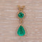 Emerald Royal Drop - Pendentif en or jaune 18 ct, émeraudes et diamants 58 Facettes P007
