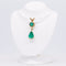 Emerald Royal Drop - Pendentif en or jaune 18 ct, émeraudes et diamants 58 Facettes P007