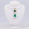 Emerald Royal Drop - Pendentif en or jaune 18 ct, émeraudes et diamants 58 Facettes P007