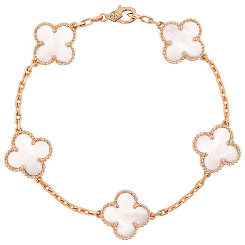 Van Cleef & Arpels Alhambra - Bracelet 5 motifs en or rose 58 Facettes 2687