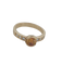 Bague en or jaune avec sphalérite et brillants