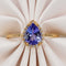 Bague 55 Bague en or jaune 18 ct, tanzanite non chauffée et diamants 58 Facettes R010