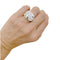 Bague 54 Bague motif libre en or jaune, platine et diamants 58 Facettes 35922