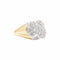 Bague 54 Bague motif libre en or jaune, platine et diamants 58 Facettes 35922