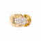 Bague 53 Tank - Bague asymétrique en or rose, platine et diamants 58 Facettes 35933