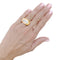 Bague 53 Tank - Bague asymétrique en or rose, platine et diamants 58 Facettes 35933