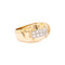 Bague 53 Tank - Bague asymétrique en or rose, platine et diamants 58 Facettes 35933