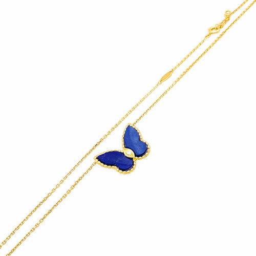 Collier Van Cleef & Arpels Papillon - Collier en or jaune, lapis-lazuli et diamant 58 Facettes 35820